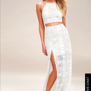 Lulus two piece lace maxi dress
